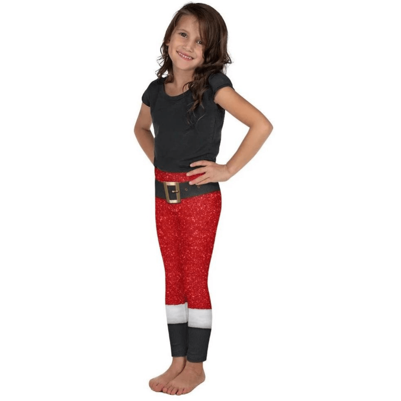 Kids' Santa's Outfit Leggings - FiercePulse - Premium Workout Leggings - Yoga Pants