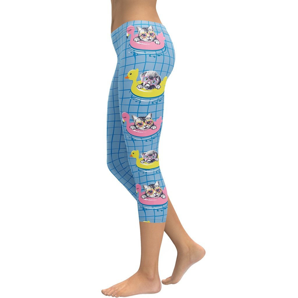 Kittens in Floats Capris