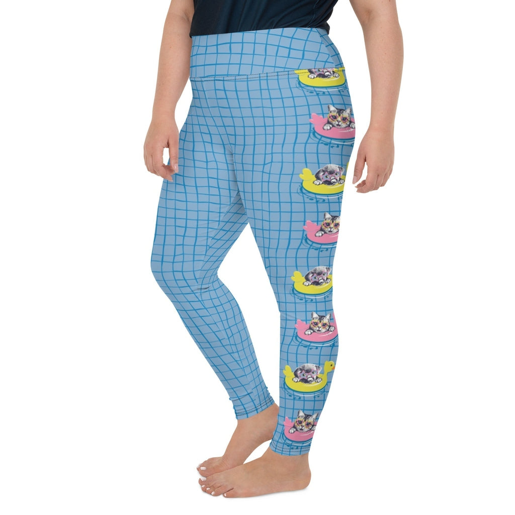 Kittens in Floats Plus Size Leggings