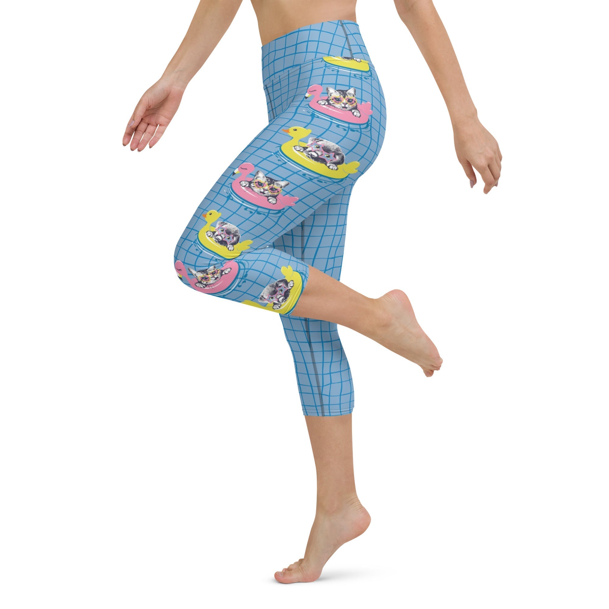 Kittens in Floats Yoga Capris