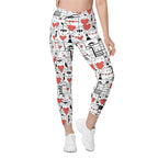 Kitties in Love Crossover Leggings With Pockets