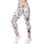 Kitties in Love Crossover Leggings With Pockets