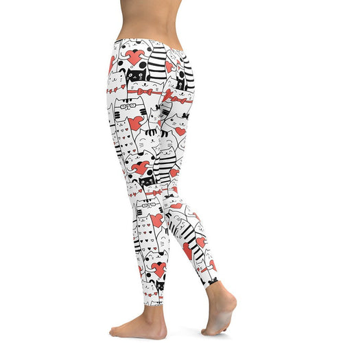 Kitties in Love Leggings