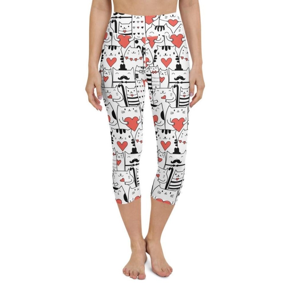 Kitties in Love Yoga Capris