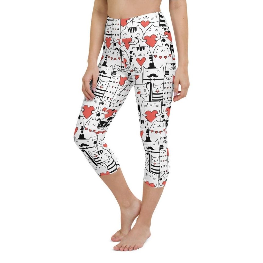 Kitties in Love Yoga Capris
