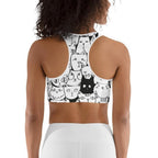 Kitty Pattern Sports Bra