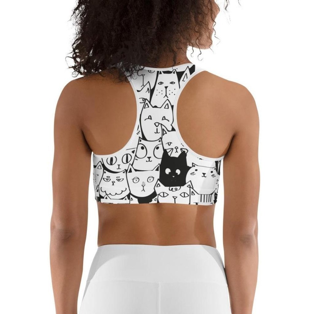 Kitty Pattern Sports Bra