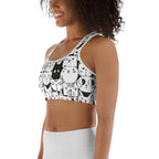 Kitty Pattern Sports Bra