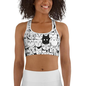 Kitty Pattern Sports Bra