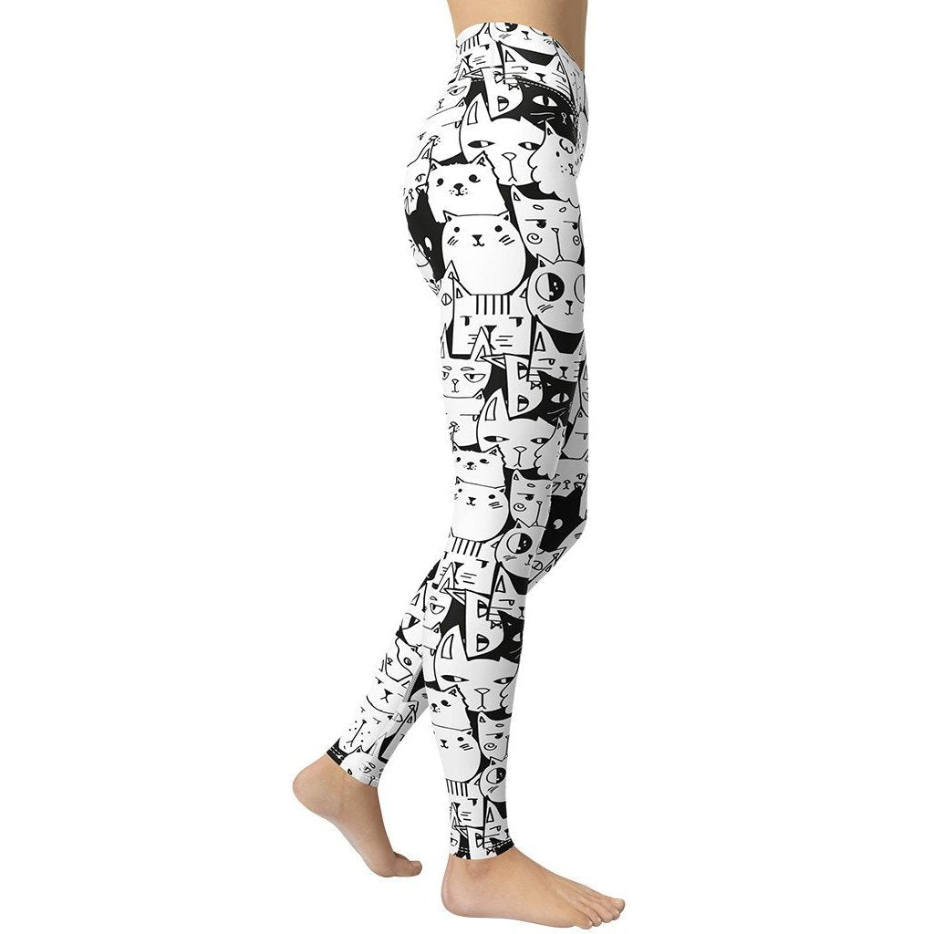 Kitty Pattern Yoga Leggings