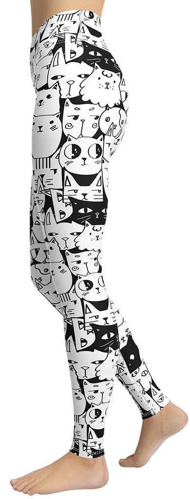 Kitty Pattern Yoga Leggings