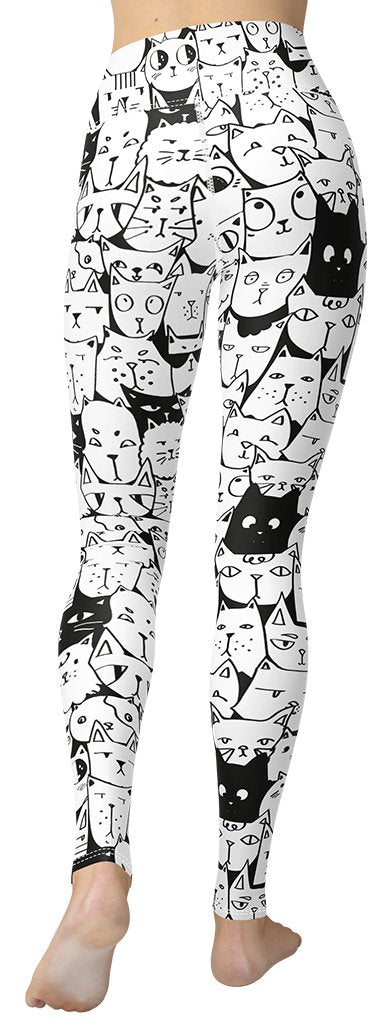 Kitty Pattern Yoga Leggings