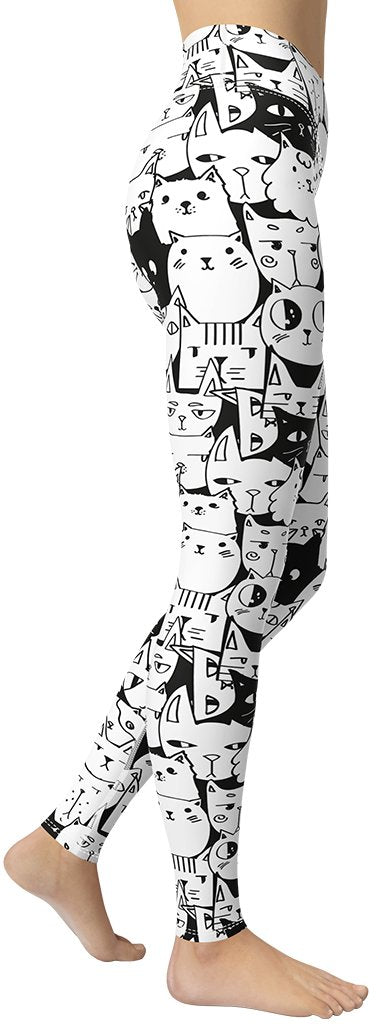 Kitty Pattern Yoga Leggings