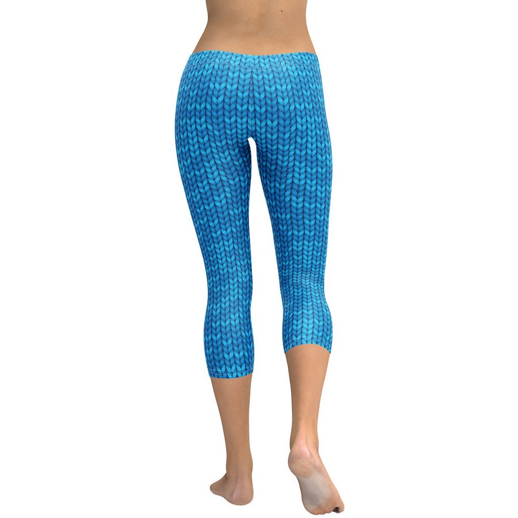 Knitted Print Pattern Capris