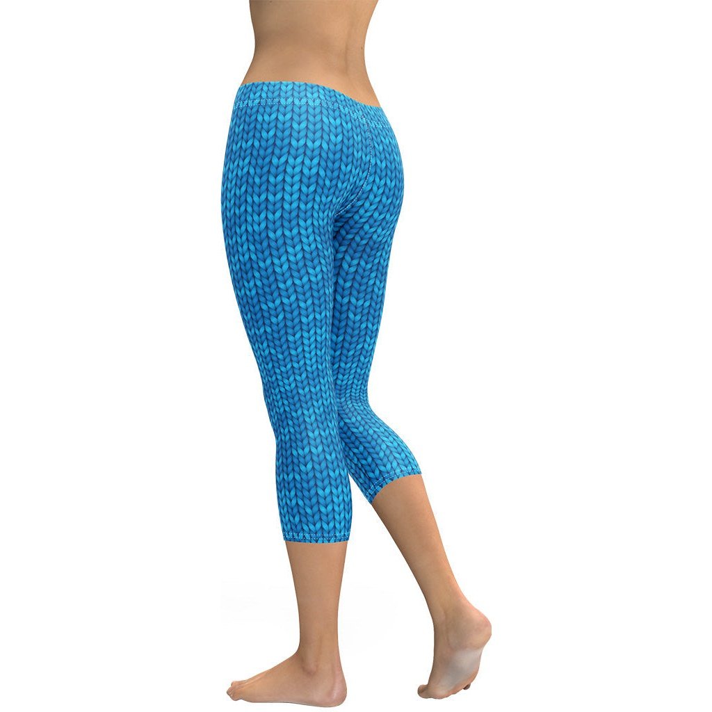 Knitted Print Pattern Capris
