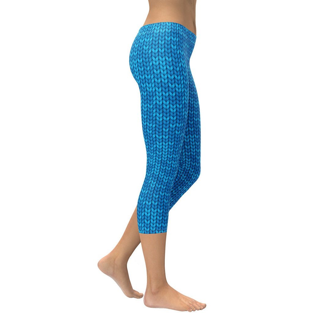 Knitted Print Pattern Capris