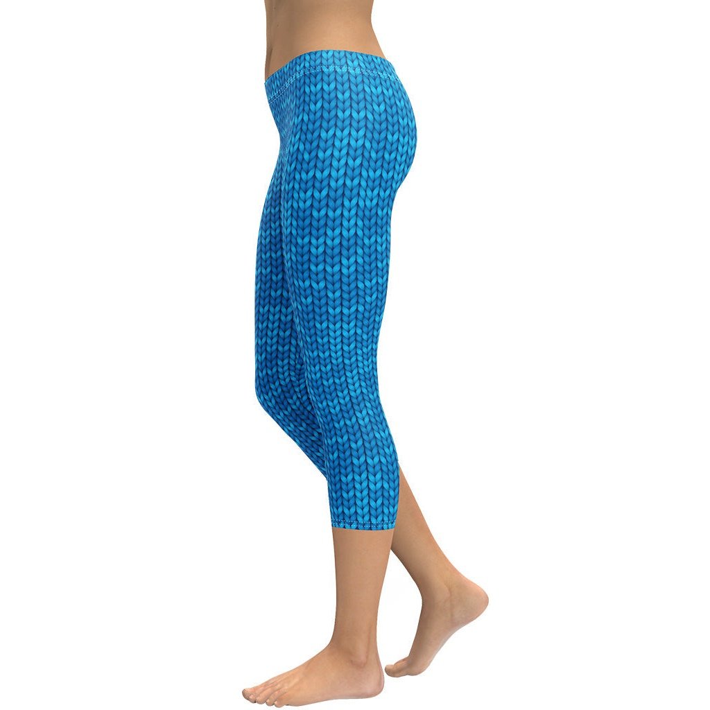 Knitted Print Pattern Capris