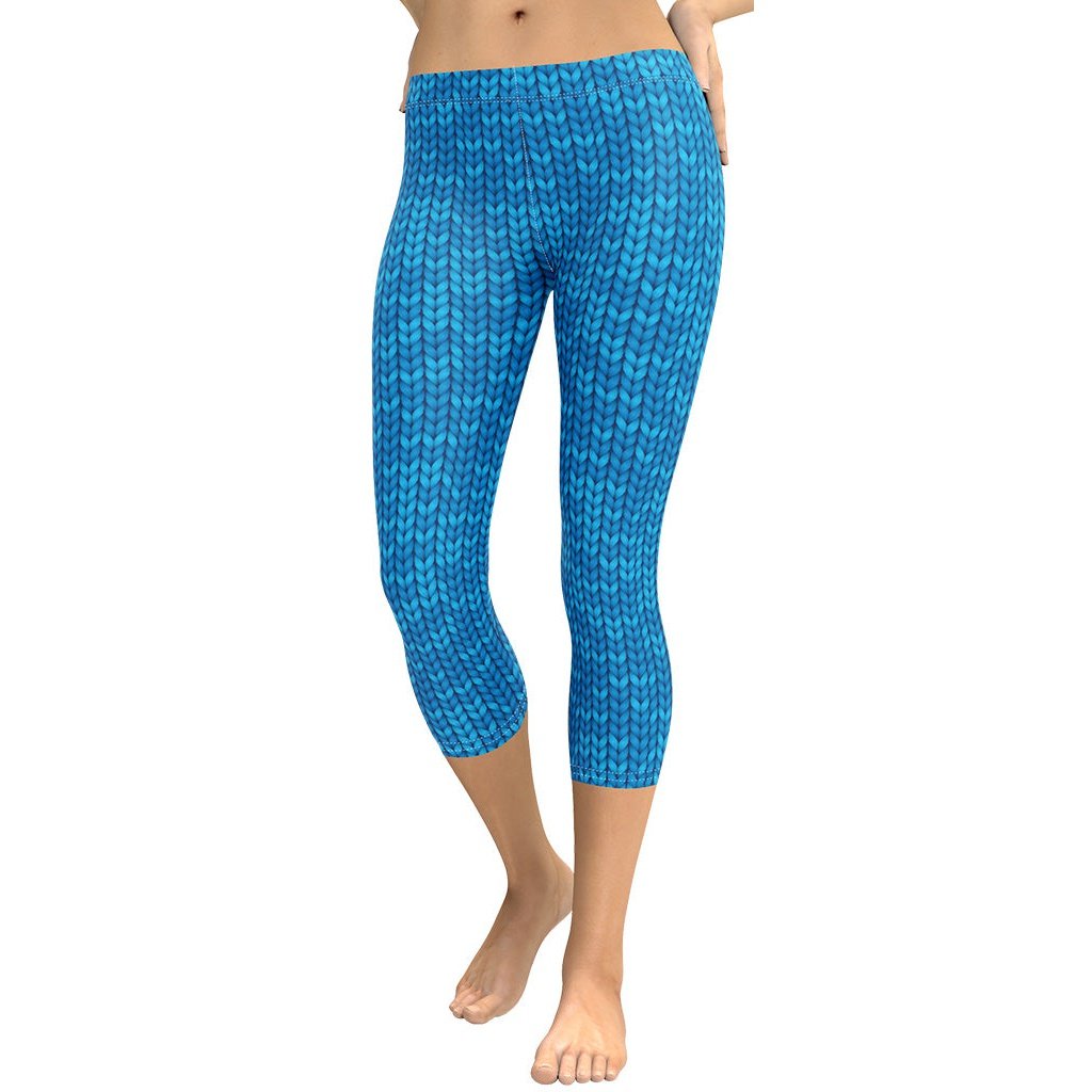 Knitted Print Pattern Capris