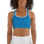 Knitted Print Pattern Sports Bra