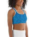 Knitted Print Pattern Sports Bra