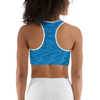 Knitted Print Pattern Sports Bra