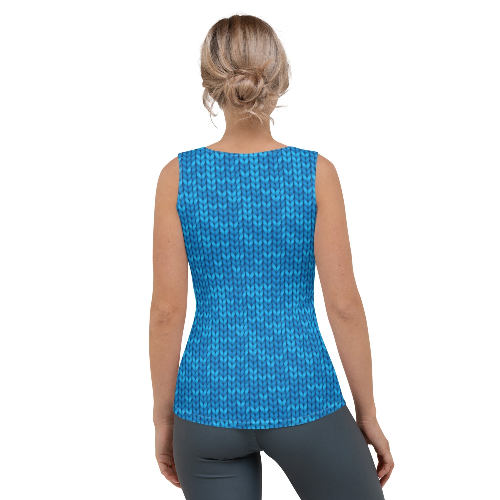 Knitted Print Pattern Tank Top