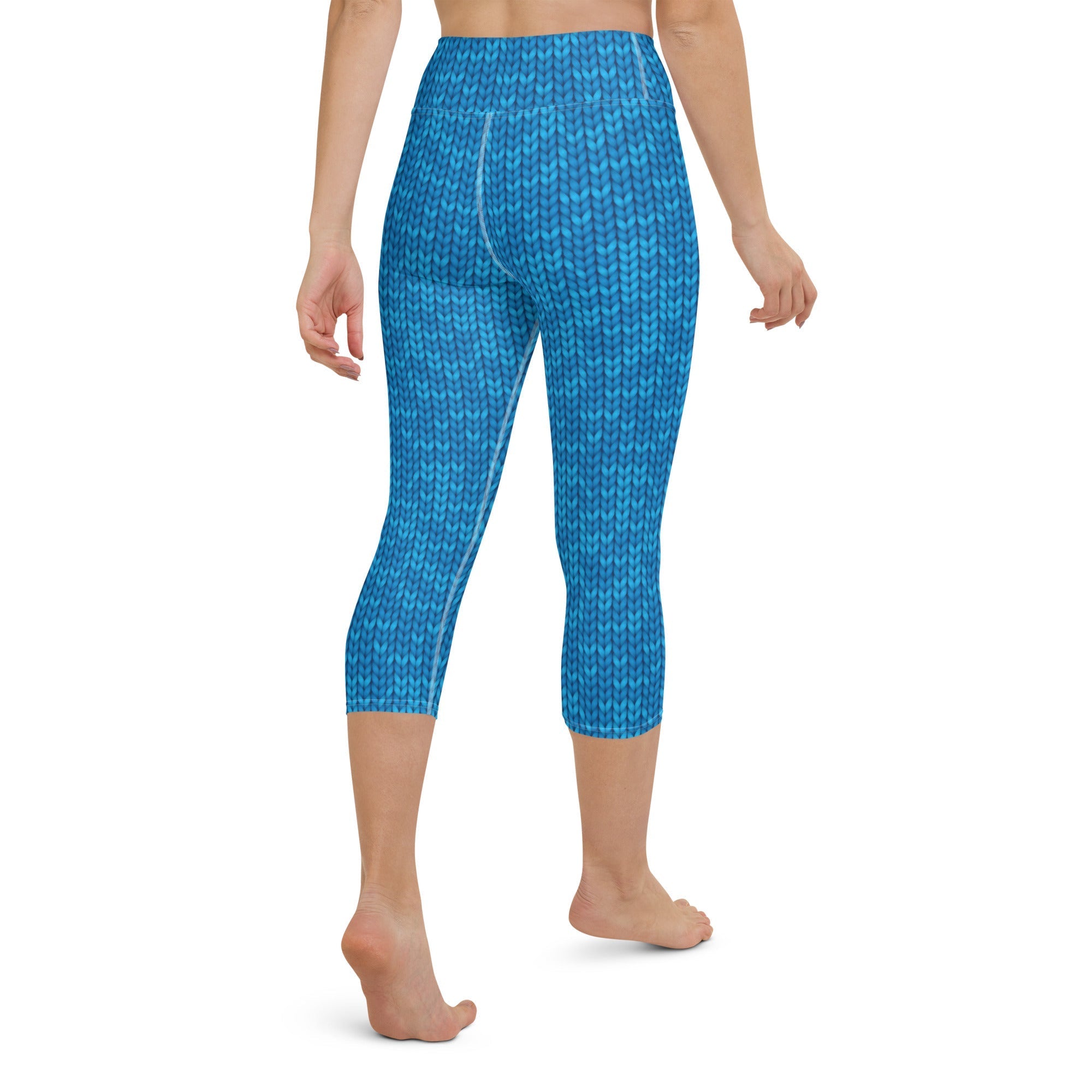 Knitted Print Pattern Yoga Capris