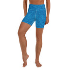 Knitted Print Pattern Yoga Shorts