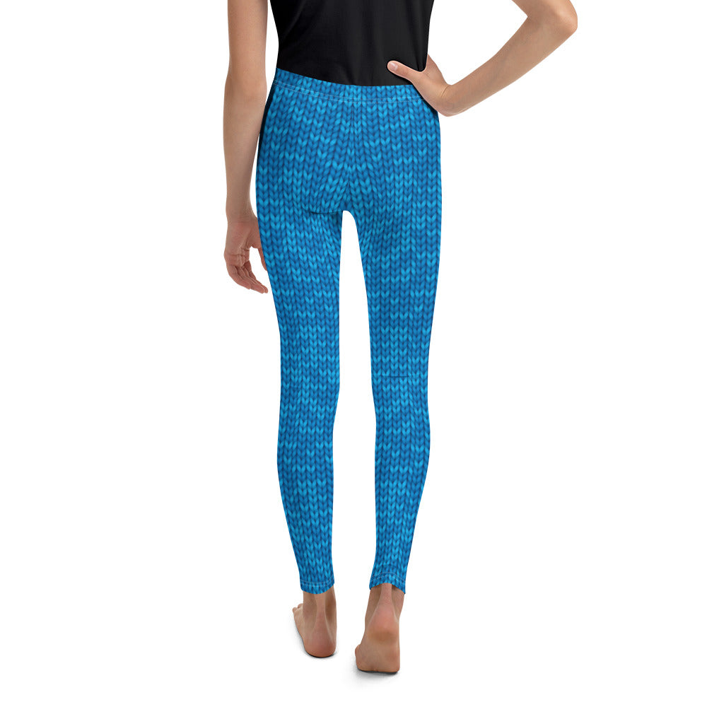 Knitted Print Pattern Youth Leggings