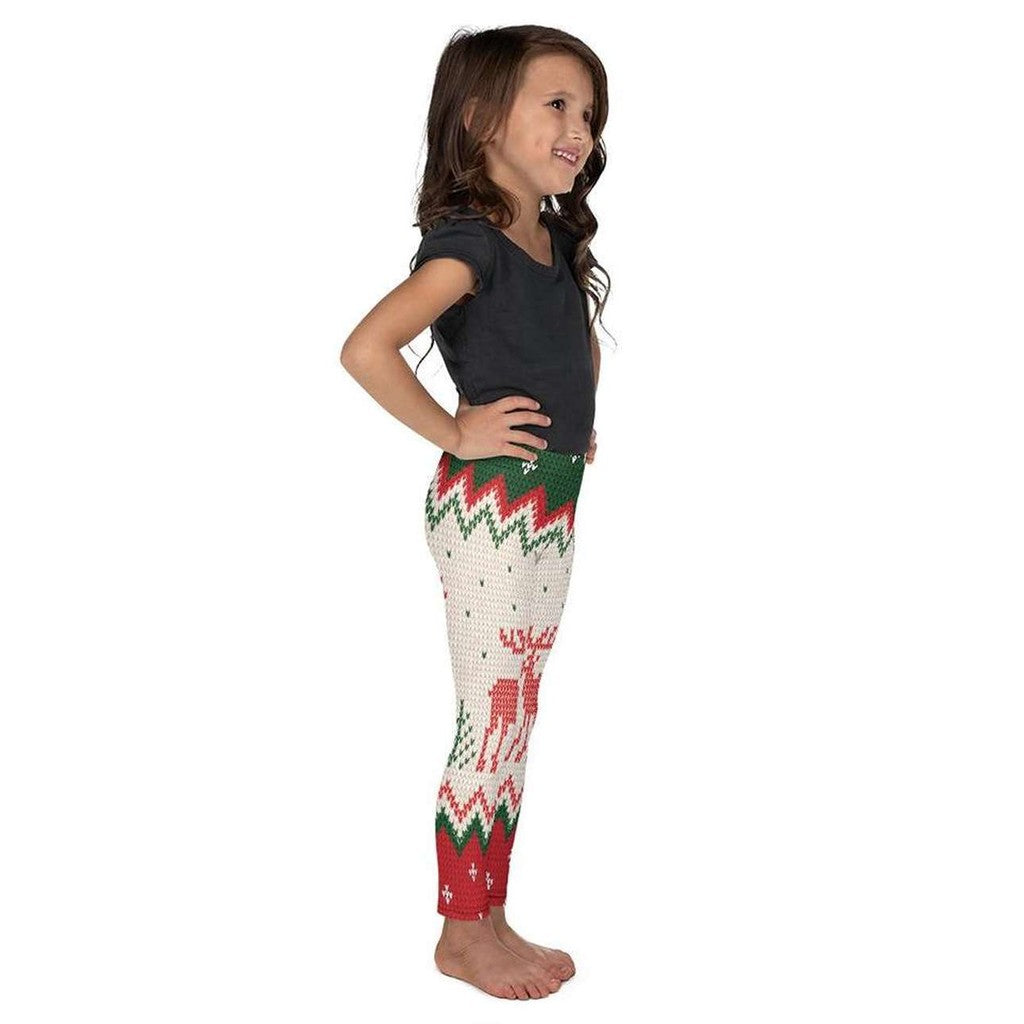 Kintted Ugly Christmas Kid's Leggings
