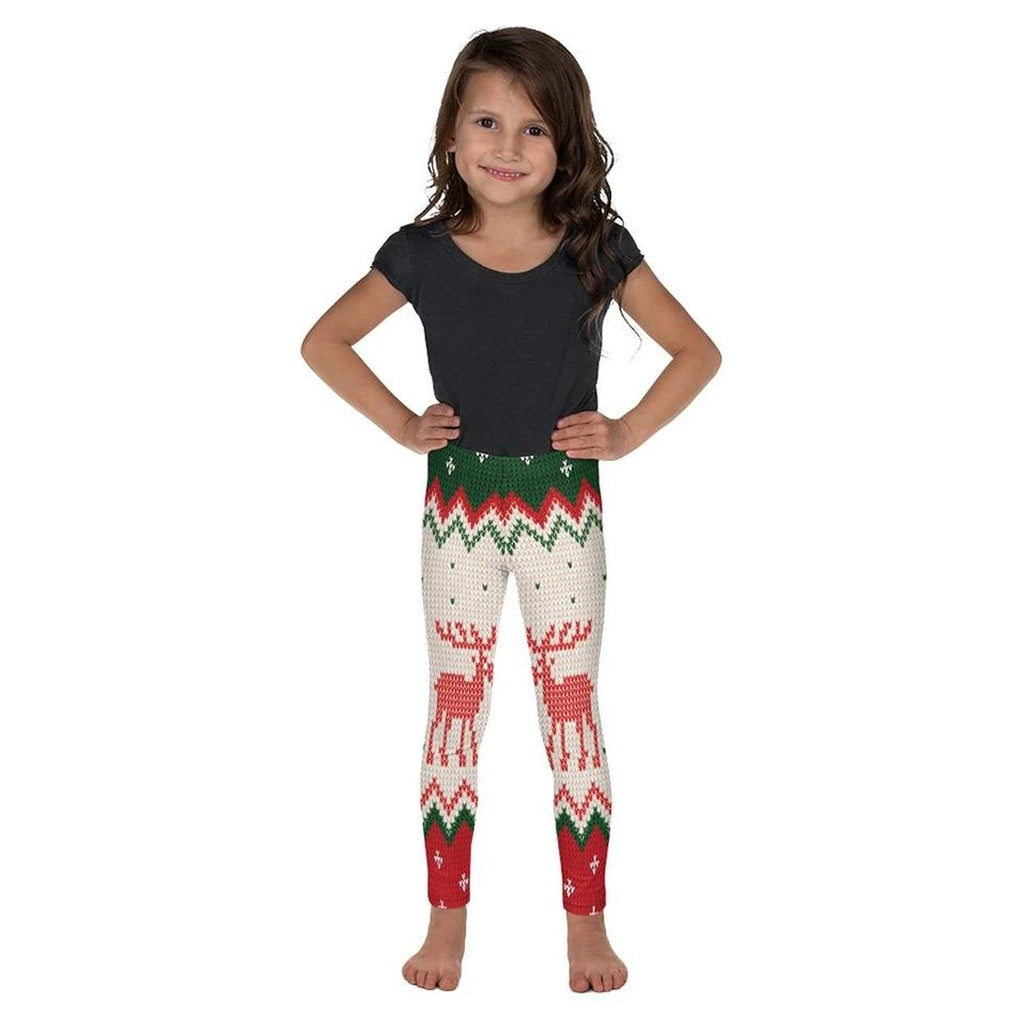 Kintted Ugly Christmas Kid's Leggings