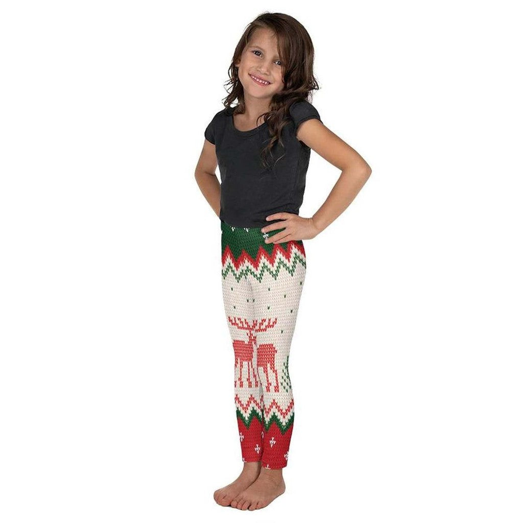 Kintted Ugly Christmas Kid's Leggings