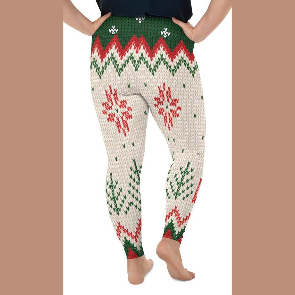 Kintted Ugly Christmas Plus Size Leggings