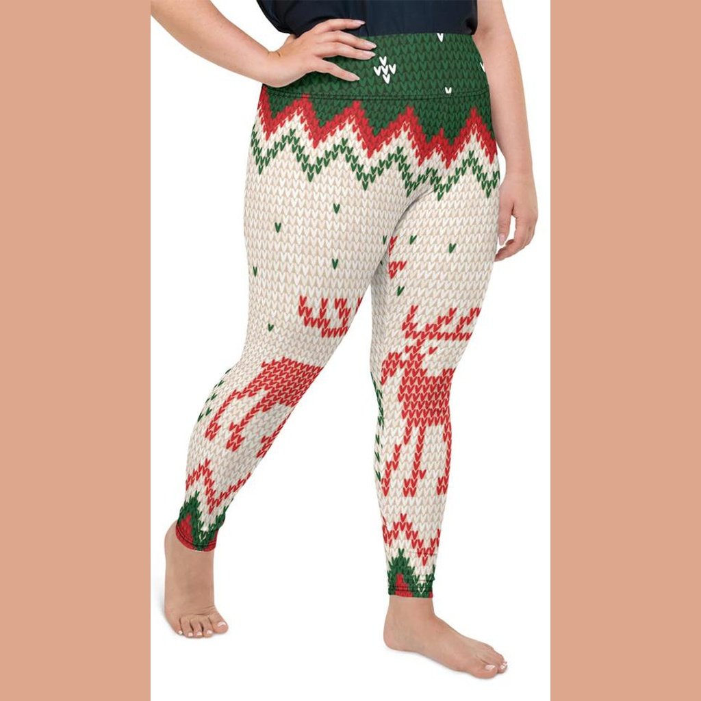 Kintted Ugly Christmas Plus Size Leggings