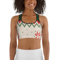 Knitted Print Ugly Christmas Sports Bra
