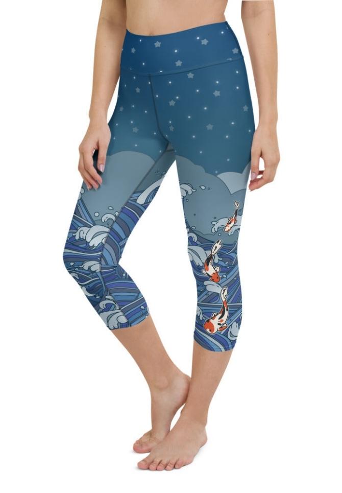 Koi Fish Yoga Capris