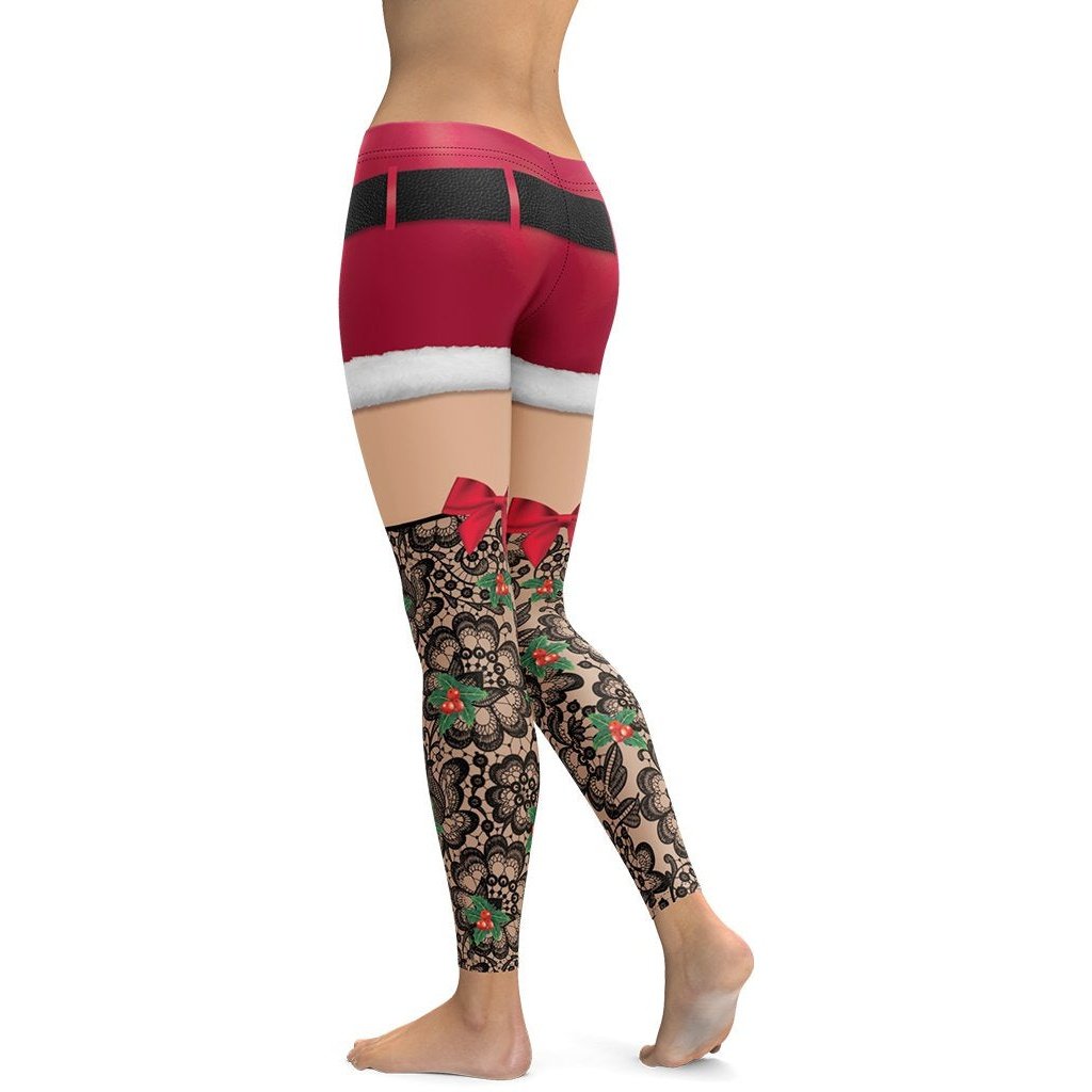 Lace Christmas Leggings: Women's Christmas Outfits | FIERCEPULSE