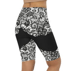 Lace Cut Out Biker Shorts