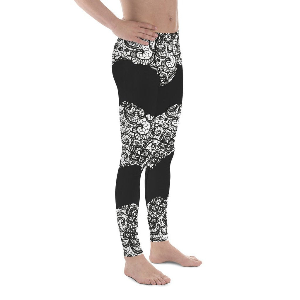 Lace Cut Out Men's Leggings