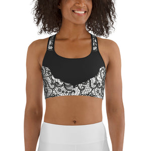Lace Cut Out Sports Bra