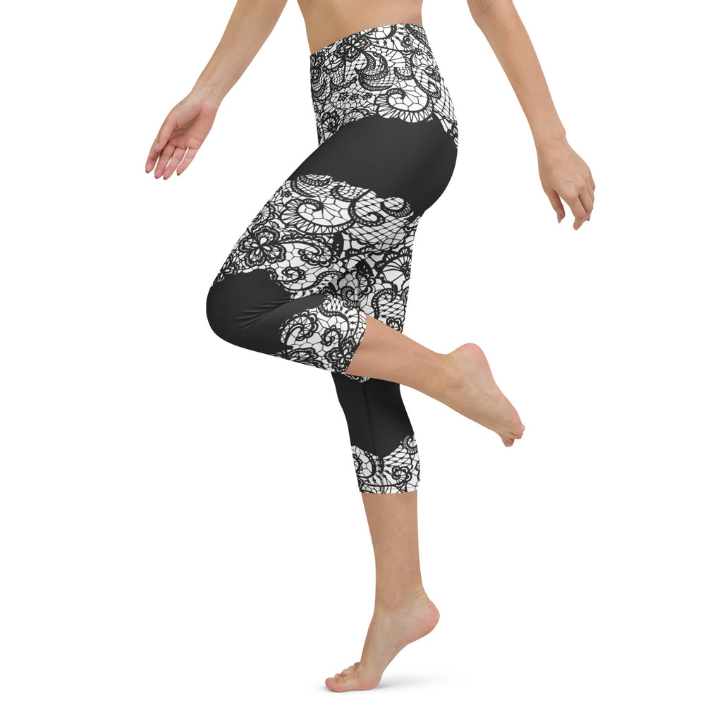 Lace Cut Out Yoga Capris