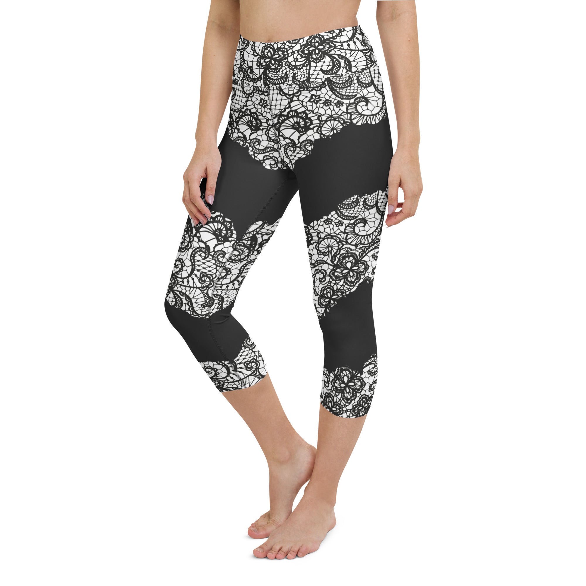 Lace Cut Out Yoga Capris