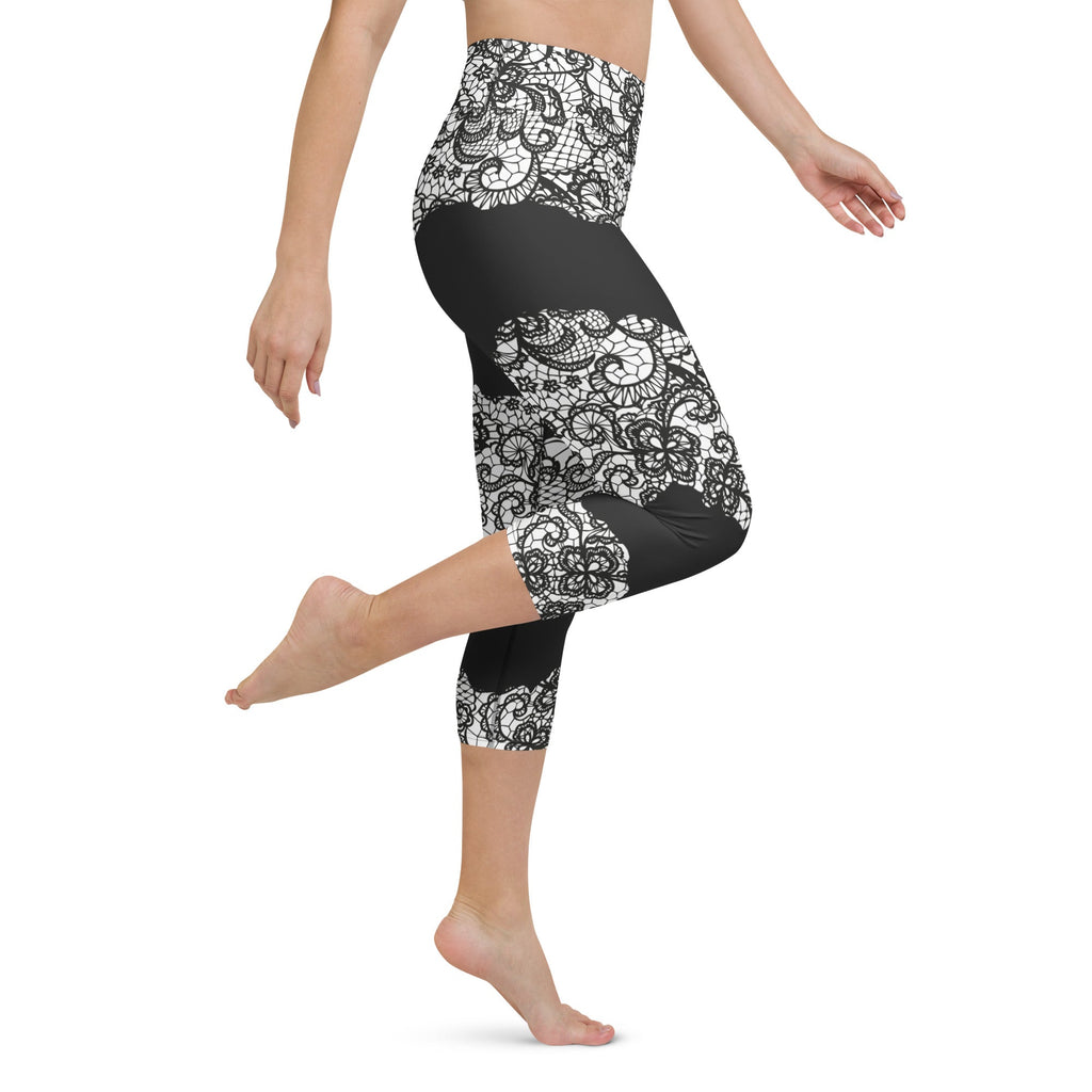 Lace Cut Out Yoga Capris