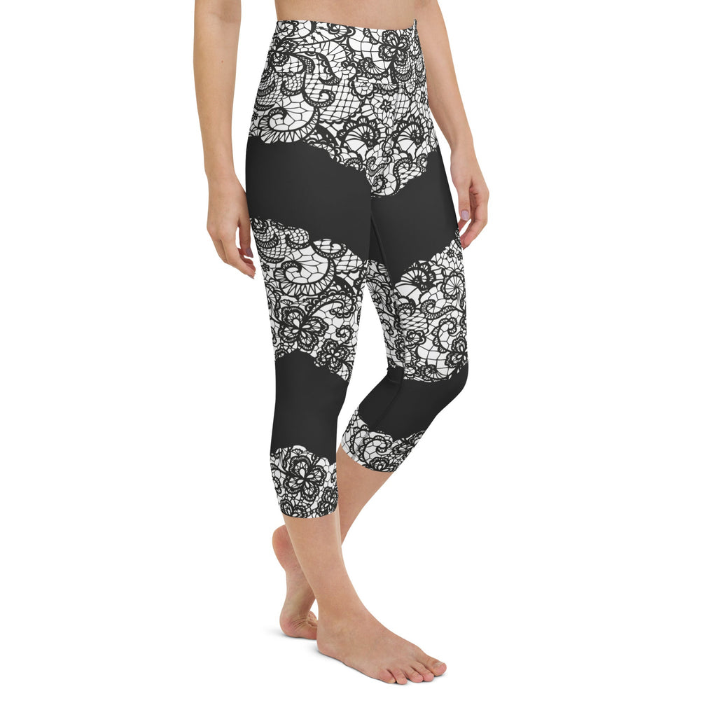 Lace Cut Out Yoga Capris
