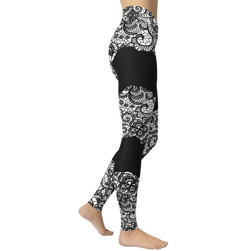 Lace Cut Out Yoga Leggings