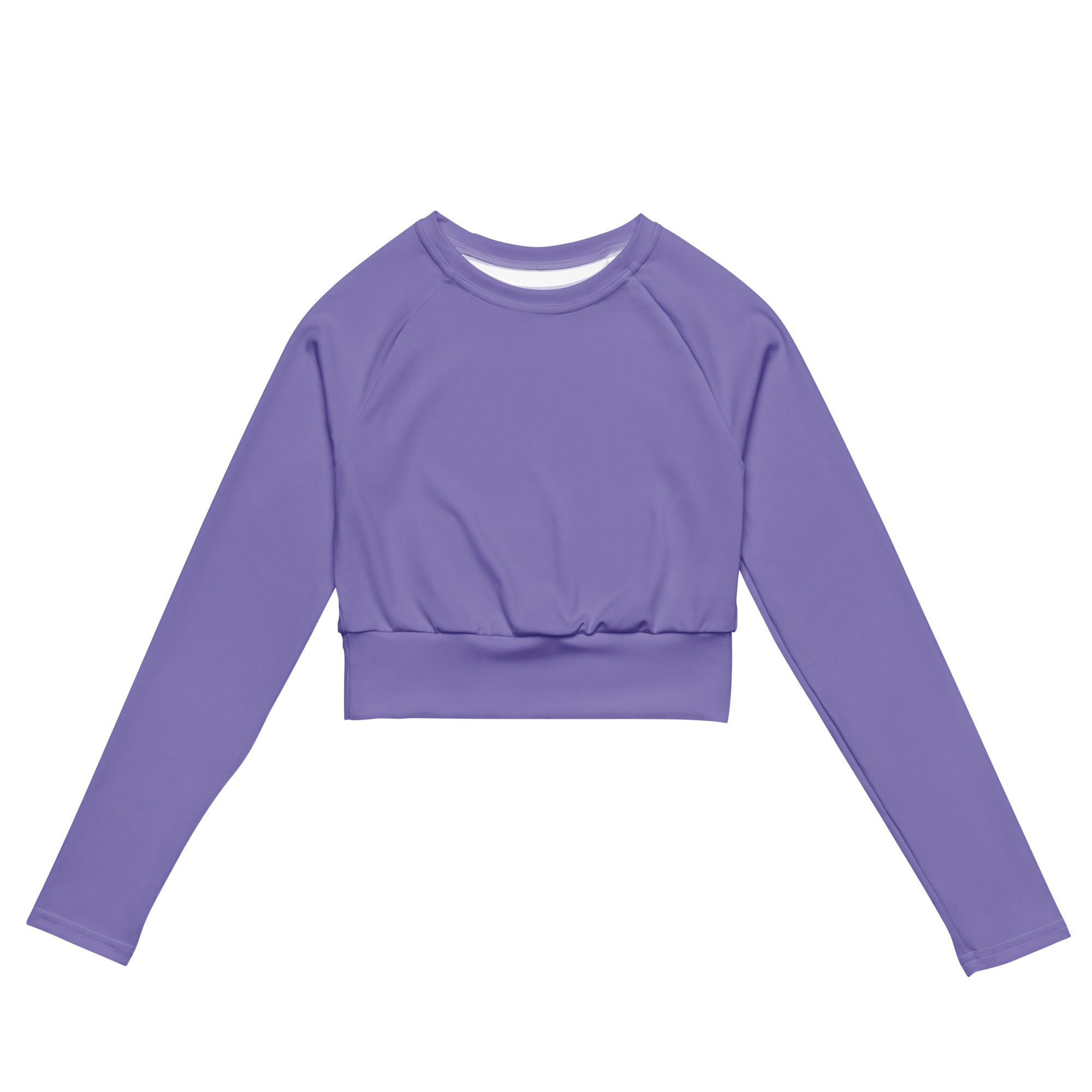 Lavender Purple Recycled Long-sleeve Crop Top