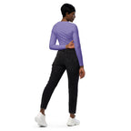 Lavender Purple Recycled Long-sleeve Crop Top