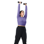 Lavender Purple Recycled Long-sleeve Crop Top