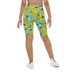 Lemon Pattern Biker Shorts
