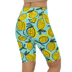 Lemon Pattern Biker Shorts